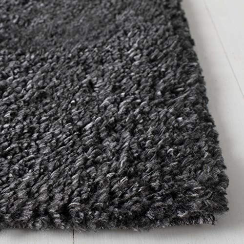 SAFAVIEH August Shag Collection Accent Rug - 2'3" x 4', Charcoal, Solid Design, Non-Shedding & Easy Care, 1.2-inch Thick Ideal for High Traffic Areas in Entryway, Living Room, Bedroom (AUG900H) - color: Charcoal, size: 2'3" x 4' (Rectangular)
