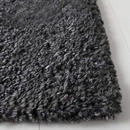 SAFAVIEH August Shag Collection Accent Rug - 2'3" x 4', Charcoal, Solid Design, Non-Shedding & Easy Care, 1.2-inch Thick Ideal for High Traffic Areas in Entryway, Living Room, Bedroom (AUG900H) - color: Charcoal, size: 2'3" x 4' (Rectangular)