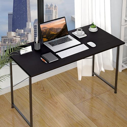 Small Space Writing Desk with Headphone Hooks, Modern Simple Design, Suitable for Study, Home Office and Living Room