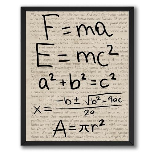 ALPINE INK CO. Scientific Equations Poster - Vintage Mathematical Formulas Wall Art - Physics and Math Equations for Office, Study, or Classroom - 8x10 Unframed Print - color: Style-19, size: 8"L x 10"W