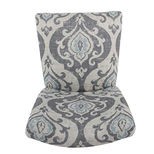 HomePop Parsons Classic Upholstered Accent Dining Chair, Set of 2, Suri Blue - color: Suri Blue, style: Pack of 2