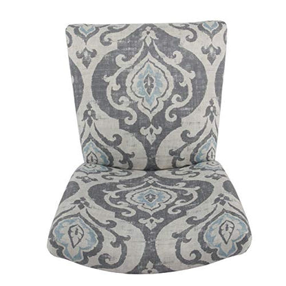 HomePop Parsons Classic Upholstered Accent Dining Chair, Set of 2, Suri Blue - color: Suri Blue, style: Pack of 2