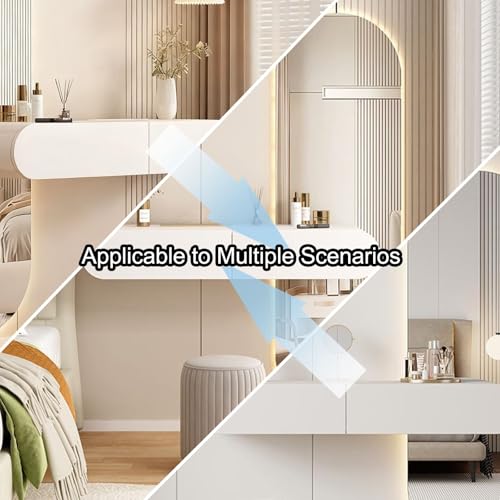JHDXL Floating Vanity Desk, Small Wood Vanity Desk with Mirror, Floating Makeup Vanity for Wall, Fold Down Wall Mount Hairdressing Desk, for Bedroom(80cm/31.5in) - size: 80cm/31.5in