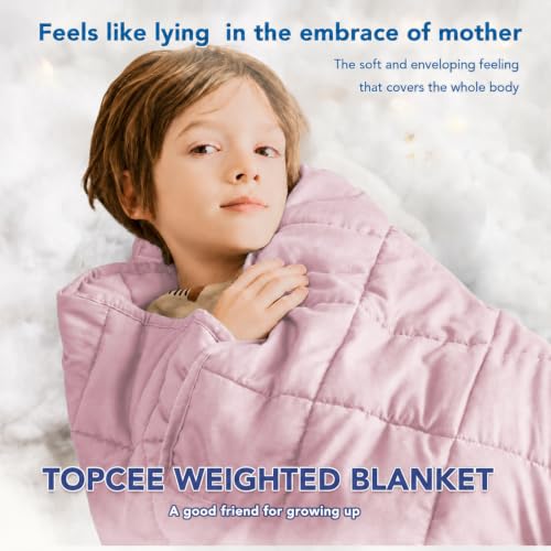 Weighted Blanket (3 lbs, 36" x 48") Cooling Throw Heavy Blanket for Sleeping Apply to 20-40 lbs, Soft Thick Breathable Blanket with Glass Bead, Easy Care - color: 02-pink, size: 36"×48"-3lbs