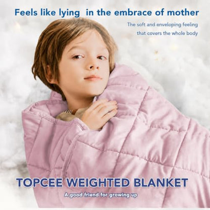 Weighted Blanket (3 lbs, 36" x 48") Cooling Throw Heavy Blanket for Sleeping Apply to 20-40 lbs, Soft Thick Breathable Blanket with Glass Bead, Easy Care - color: 02-pink, size: 36"×48"-3lbs