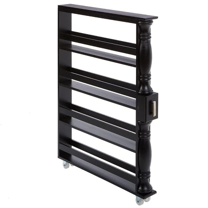 Slim Rolling Can and Spice Racks - Black - color: Black