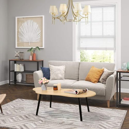 Small Coffee Table Cloud Coffee Table Modern Center Table Floor Table Walnut Irregular Coffee Tables Suitable for Living Room Small Spaces - color: Walnut