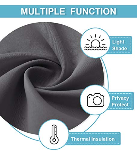 RYB HOME Kitchen Blackout Curtains Over Sink 36 inch Length, Rod Pocket | Summer Light UV Blocking,, Energy Efficient, Cabinet Shelf Cupboard Blinds Shades Window Coverings, W29 x L36, Grey, 2 Panels - color: Grey, size: 29"W x 36"L (Pack of 2)