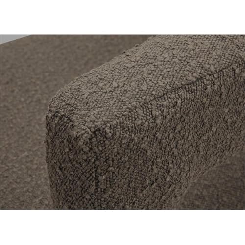 Meridian Furniture Athena Collection Modern | Contemporary Boucle Fabric Upholstered Accent | Dining Chair, 25" W x 21" D x 27" H, Brown - color: Brown