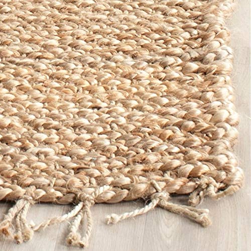 SAFAVIEH Area Rug 8x10 - Natural Fiber Collection - Large - Natural, Handmade Jute, Farmhouse Style, Ideal for Living Room, Bedroom, Dining Space (NF733A) - size: 8' x 10' (Rectangular)