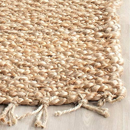 SAFAVIEH Area Rug 8x10 - Natural Fiber Collection - Large - Natural, Handmade Jute, Farmhouse Style, Ideal for Living Room, Bedroom, Dining Space (NF733A) - size: 8' x 10' (Rectangular)