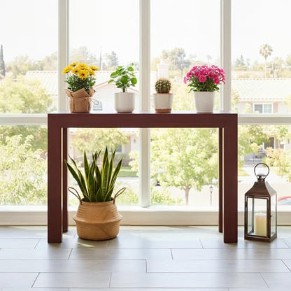 Plank+Beam Modern Console Table, 46 Inch, Walnut | Non-Toxic Finishes, Versatile Design, Modern Design, Easy Assembly, Modern Style, Quick Setup, Solid Wood - color: Walnut, size: 46 Inch