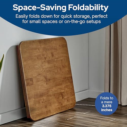 Stakmore Classic Straight Edge Square Wood Folding Table, 32x32, Fruitwood | Foldable Card Table, Wooden Tabletop Furniture for Cards, Board Games, Dining, and Extra Seating - color: Fruitwood