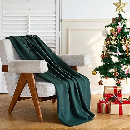 CAI TENG Blankets Throws Fleece Blanket Bulk Green Lightweight Warm Kids Blanket Soft Cozy Deco Christmas 50 x 60 Dog Blanket Bulk Fleece Fabric Blanket for Bed Sofa Couch Office Outdoor 6 Pack - color: Dark Green