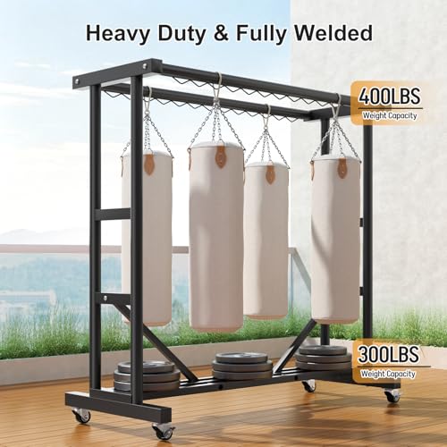 Heavy Duty Clothes Rack, Thickened Stainless Steel Frame, Black | Thickened stainless steel frame, high load capacity, home & commercial, rust-resistant, stable without wobbling - color: Black