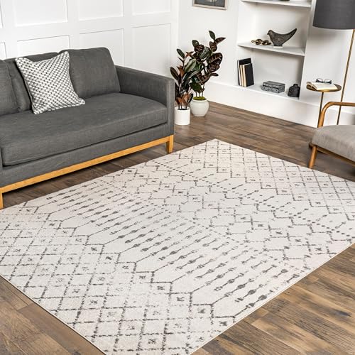 nuLOOM Blythe Grey Trellis Power Loomed Runner Rug, 2' x 8' - color: Blythe Grey, size: 2'8" x 8' (Rectangular)