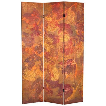 Red Lantern 6 ft. Tall Double Sided Enchanted Gardens Canvas Room Divider, Equinox - color: Equinox