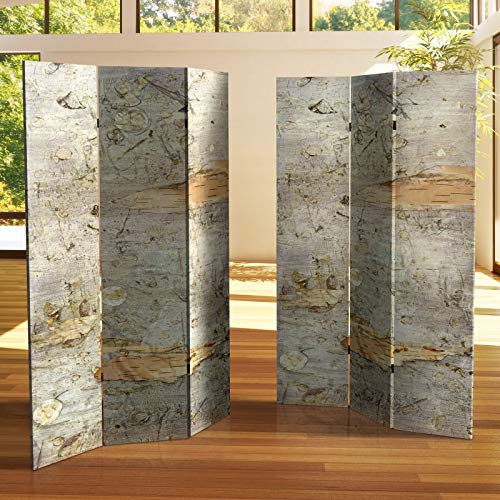 Red Lantern 6 ft. Tall Double Sided Water Bird Canvas Room Divider, Blue - color: Pale Forest