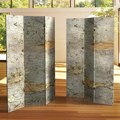 Red Lantern 6 ft. Tall Double Sided Water Bird Canvas Room Divider, Blue - color: Pale Forest