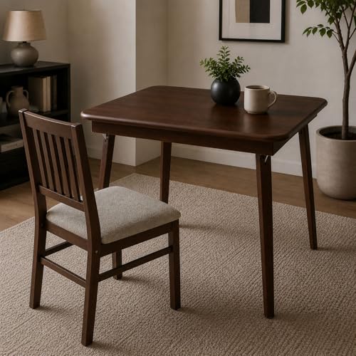 Stakmore Classic Straight Edge Square Folding Card Table 32x32 - No Assembly Wooden Foldable Card Table, Bridge, Board Game, Steel Mechanism, Folding Legs, Space-Saving, Walnut Frame - color: Walnut