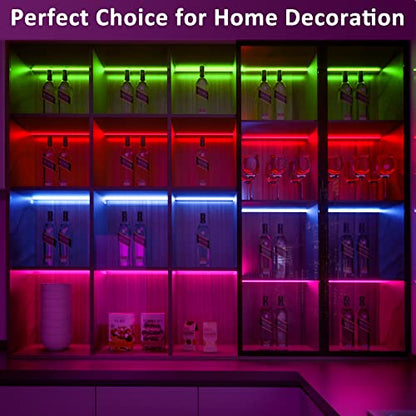 Benreom 3 Pack RGB Under Cabinet Lights with App and Remote Control | Dimmable Plug-In LED Light Bars for Kitchen Cabinets, Counters, Workbenches and Desks - size: 3 Pack