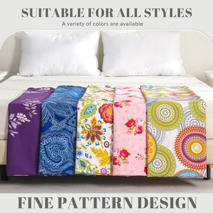 Bedlifes Floral Pattern Bed Sheet Set Twin Size, 16" Deep Pocket 3-Piece | Ultra Soft Microfiber, Breathable & Silky, OEKO-TEX Certified, Easy-Care Machine Washable, 3-Piece, All-Season Spring Bedding - color: Pink, size: Twin