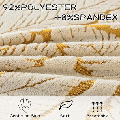 Armless Chair Slipcover Chenille Furniture Protector Jacquard Accent Chair Cover Neutral Slipper Chair Slipcovers for Living Room Bedroom Hotel Yellow - color: Yellow