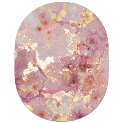Rimilak Small Mouse Pad 6 x 8 Inch, Irregular Mini Mousepad, Gold Marble | Non-Slip Rubber Base, Waterproof Compact Mouse Mat for Laptop Computer Wireless Mouse Keyboard Home Office Travel - color: Gold Pink Marble, size: 8L x 6W inches