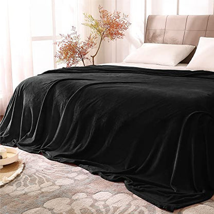 BEDELITE Fleece Blanket Soft Plush King Size Bed Blanket Black 108"x90" | Ultra Soft Fleece, Plush Microfiber, Lightweight Warmth, All Season Comfort, Fade Resistant, Machine Washable - color: Black, size: King(108"x90")