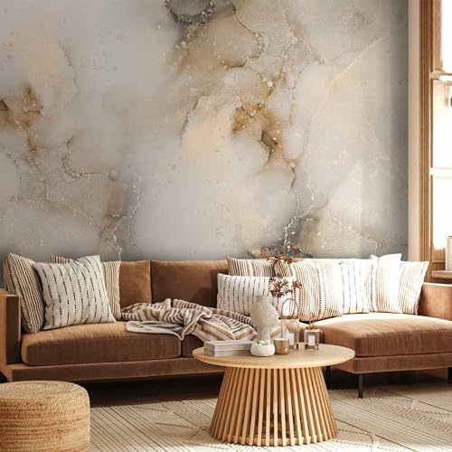 Wall Mural Abstract 77x55 in - Peel and Stick Self-Adhesive Wallpaper Removable Large Sticker Foil Wall Decor Print Design Mural Beige White Marble f-C-10058-a-a - color: #15, size: 77"Wx55"H Self-Adhesive