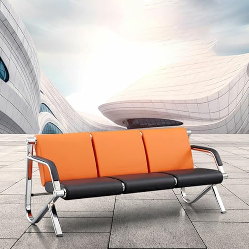LITFAD Modern Simple Style Reception Sofa Waterproof Single Sofa with Soft Seat, Arms & Alloy Legs, Leisure Sofas for Living Room Hotel Office, 3-Seater Sofa, 1 Piece - color: 1 Piece - 3-seater Sofa