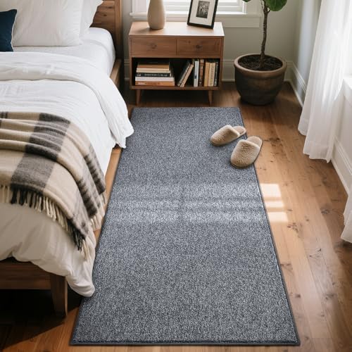 2x8 Grey Blue/White Runner Rug Non-Slip Washable for Hallway Kitchen | Soft丨Stays Put丨Door-Friendly Thin丨Pet Friendly丨Lays Flat丨Bathroom丨Laundry丨Entryway丨Indoor丨Playroom丨Carpet丨Area Rug丨Home Decor - color: 09 Grey Blue/White, size: 2' x 8' (Rectangular)