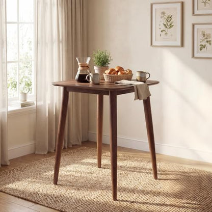 Giantex Counter Height Dining Table for 2, Solid Rubber Wood Frame