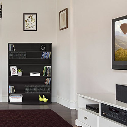 FURINNO JAYA 6-Tier Multimedia Storage Tower, Espresso - color: Espresso, size: 6-Shelf