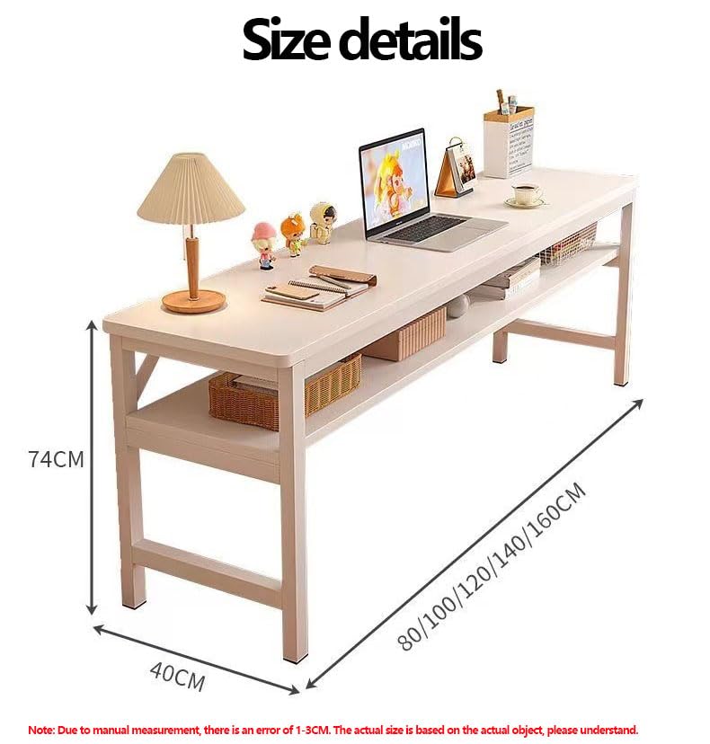 Game Table Study Table Computer Table Work Table Computer Table Desk Home Bedroom Simple Long Table Wall Side Work Table 140 * 40 * 74cm Double/2