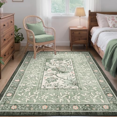 GarveeHome Area Rug - color: Sage Grove, size: 6' x 8' (Rectangular)