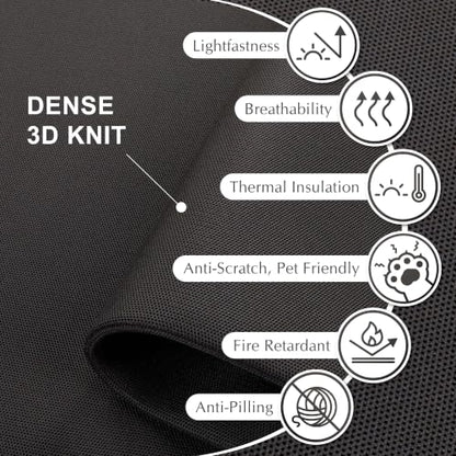 DECOLAB Desk Divider, Movable Desk Partition 48"x18", Midnight | Table Top Privacy Panel. For Home Office, Student, Classroom, Study. Free Standing. No Drill. - color: Midnight