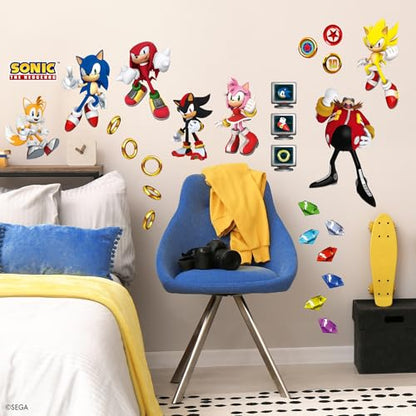 RoomMates Sonic The Hedgehog Characters Wall Decals, RMK5584SCS