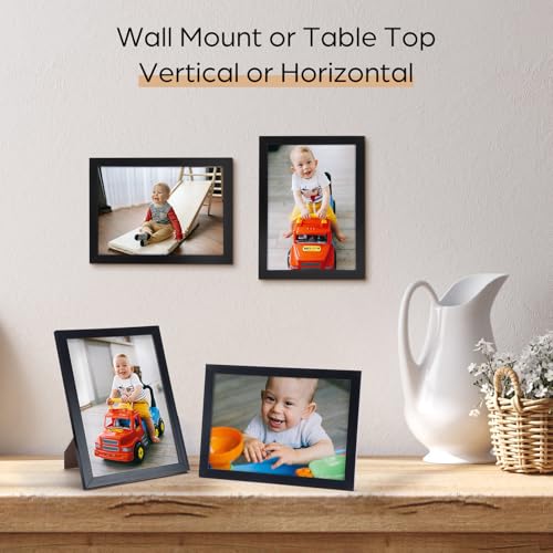 Giftgarden 5x7 Picture Frame Set of 18, Lightweight 5 by 7 Frames Bulk for Gallery Wall Photo Hanging and Tabletop Display, Black - color: Black*18, size: 5x7