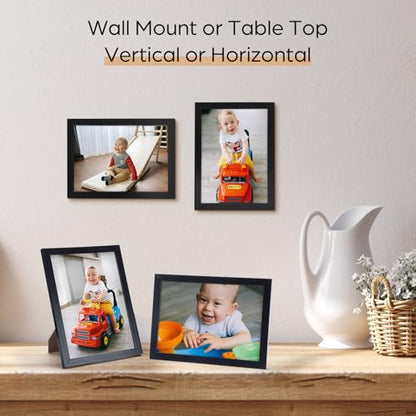Giftgarden 5x7 Picture Frame Set of 18, Lightweight 5 by 7 Frames Bulk for Gallery Wall Photo Hanging and Tabletop Display, Black - color: Black*18, size: 5x7