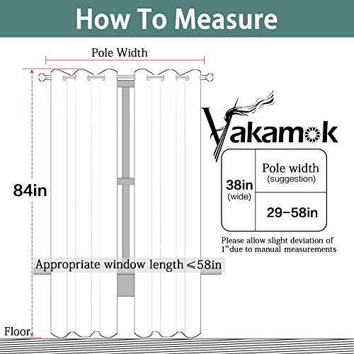 Yakamok Blackout Curtains 38x84 inch Black Thermal Drapes-Bedroom | 2 panels,room darkening,thermal insulated,noise reducing,privacy protection,grommet window treatment,living room study dining - color: Black, size: 38"W x 84"L (Pack of 2)