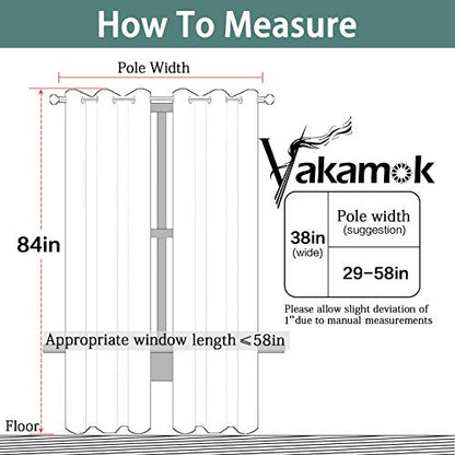 Yakamok Blackout Curtains 38x84 inch Black Thermal Drapes-Bedroom | 2 panels,room darkening,thermal insulated,noise reducing,privacy protection,grommet window treatment,living room study dining - color: Black, size: 38"W x 84"L (Pack of 2)