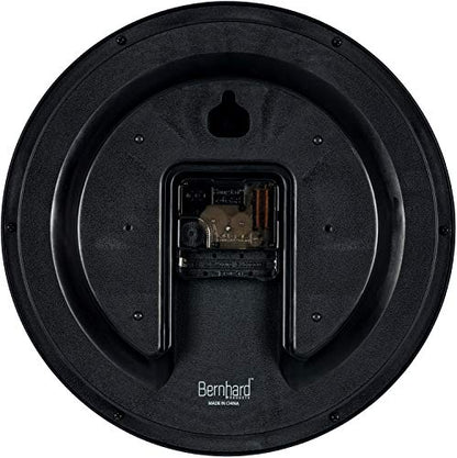 Bernhard Products Black Wall Clock Silent Non Ticking 10 Inch Bold Quality Quartz Battery Operated Round Easy to Read Home/Kitchen/Office/Classroom/School Clocks, Sweep Movement - size: 10 Inch - 1 Clock