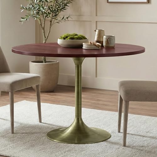 SIMPLIHOME Whitley 72" Wide Solid Mango Wood Dining Table in Burnt Wax - color: Walnut