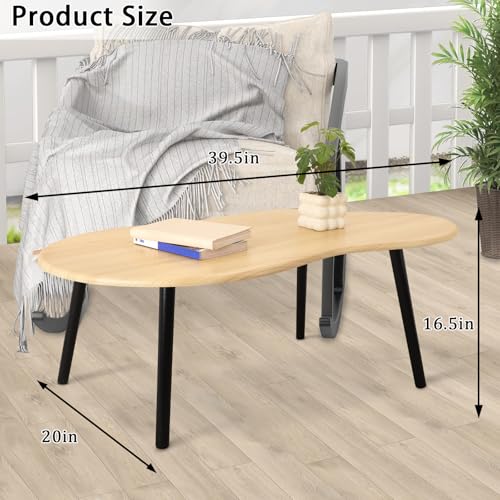 Small Coffee Table Cloud Coffee Table Modern Center Table Floor Table Walnut Irregular Coffee Tables Suitable for Living Room Small Spaces - color: Walnut