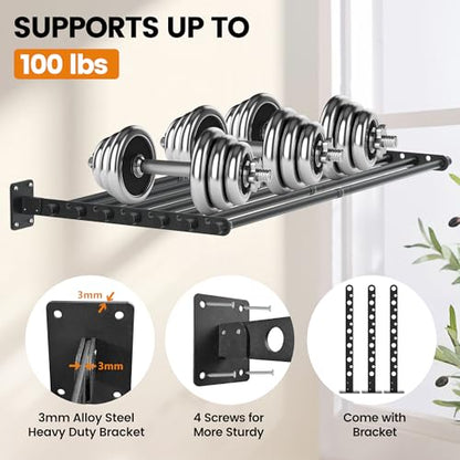 Wall Mounted Clothes Drying Rack 57 Inch – Foldable Laundry Drying Rack for Wall Mount, Space Saving Indoor Drying Rack for Clothes, Compact & Sturdy Design