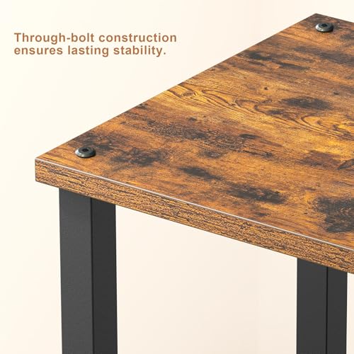 TUTOTAK End Table with Charging Station, Side Table Set of 2, Nightstand | 2-Tier Storage Shelf, Bedside Table with USB Ports, Sofa Table for Small Space Livingroom Bedroom Brown and Black TB01BB041 - color: Brown