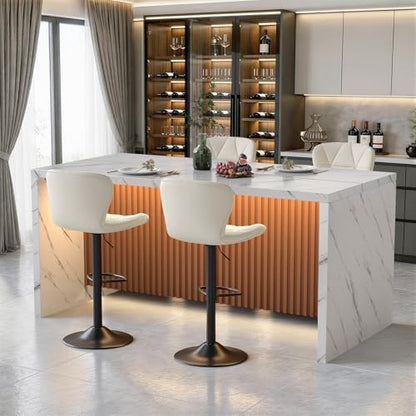 67" Kitchen Island Table with Faux Marble Top, Counter Height Dining Table for Kitchen, Modern Island Table with Fluted Base, Seats 4 - color: White1, size: Table Only