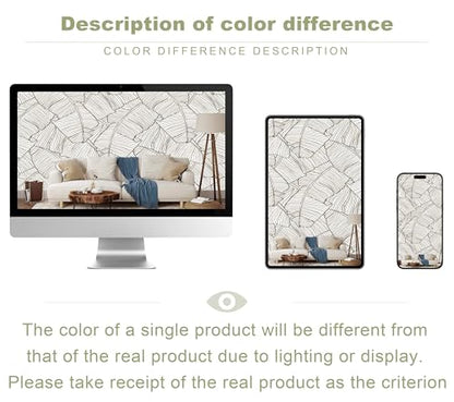 Gray Banana Leaf Wallpaper Wall Mural | 108"x75", for Bedroom Living Room Bathroom, Textured Fabric, Not Peel and Stick - color: Mural 11, size: 108" x 75"