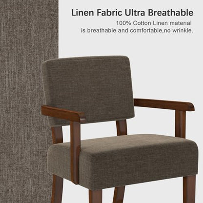 Accent Chair, Living Room Chairs Oversized with Soft Seat | Armchair with Solid Wood Frame, Comfy Reading Chair for Bedroom, Waiting Room, Home Office, Easy Assembly - color: Brown, size: Chair